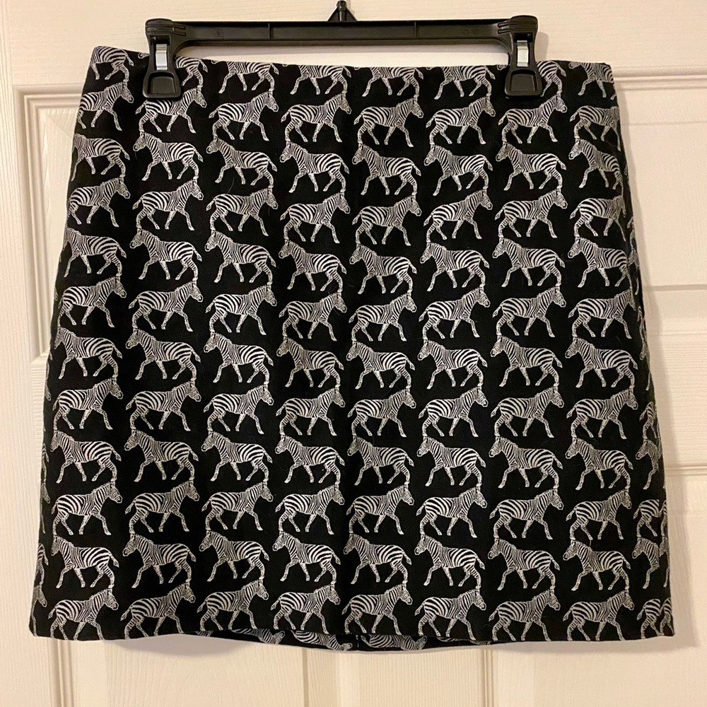 J. Crew zebra skirt